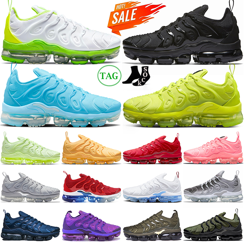 MAX Plus TN Chaussures de course Tennis Ball Triple Black Psychic Pink All Red Cool Grey Atlanta Olive Universit