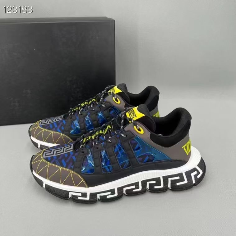 

Italy TRIGRECA sneakers reflective height reaction sneakers Greca bottom Casual Shoes triple black white suede tan men women Trainers38-46 c88