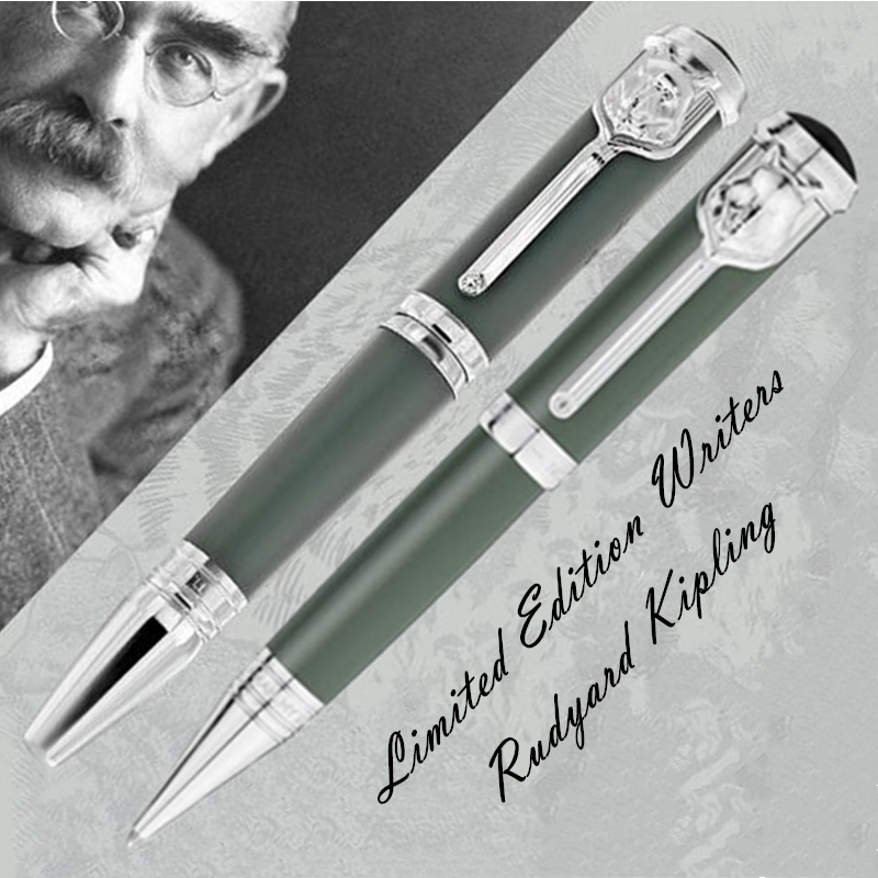 

Limited Edition Writers Rudyard Kipling RollerBall Pen Ballpoint Pen Unique Leopard Relief Design Writing Office Stationery With Serial Number, As picture shows