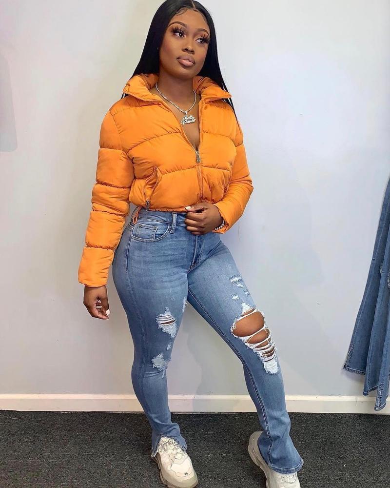 

Women' Jeans Ladies Retro Ripped Hollow Skinny Streetwear Fashion Tassel Slit Pencil, Black