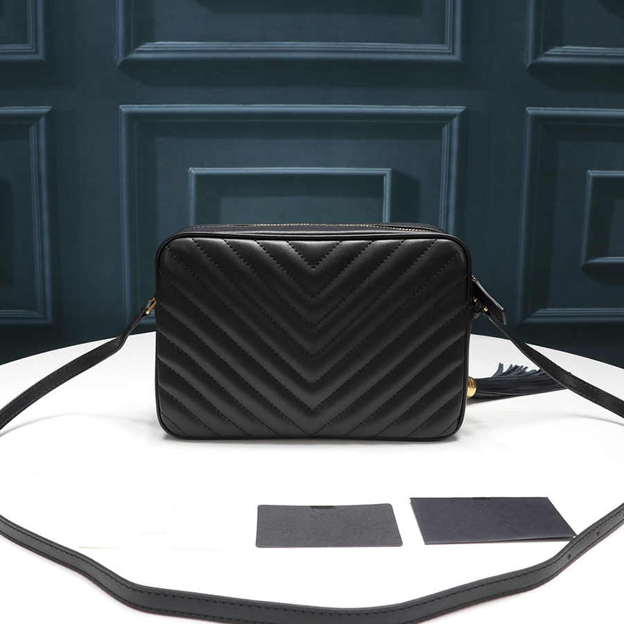 

womens nude calfskin leather Camera Bags top quality chevron quilted crossbody purses Lou tassel bag with date code original box, Box box