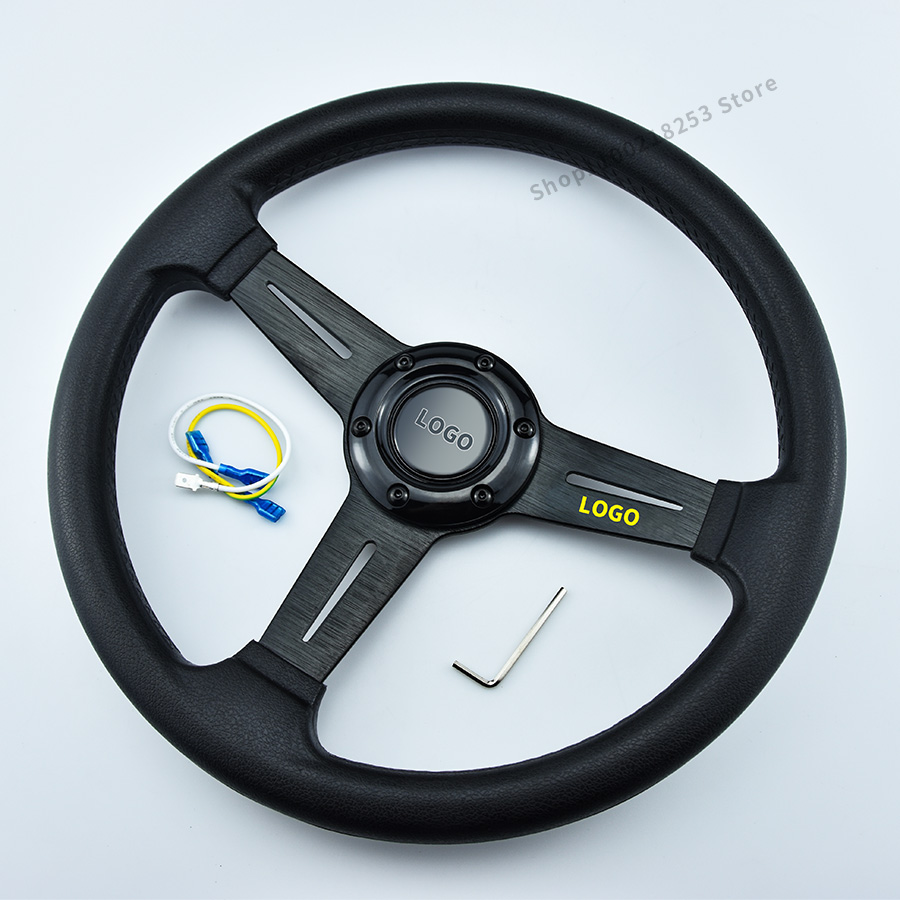 

JDM Sports Racing 14inch Steering Wheel Universal Drifting Car Accessories