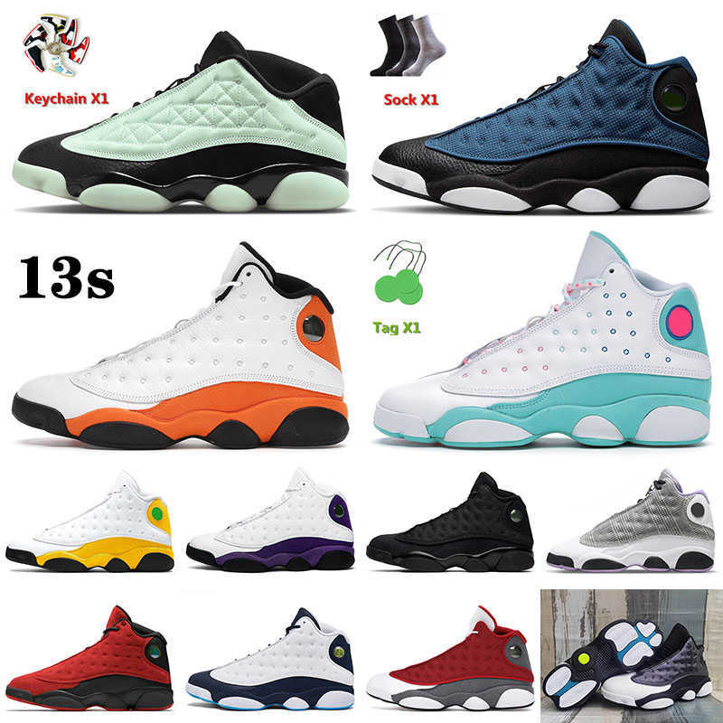 

2022 Top OG Jumpman 13 13s XIII Mens Basketball Shoes Jorda Jordam Singles Day Brave Blue Starfish Soar Green Phantom Jordens Men Women, D14 court purple 40-47