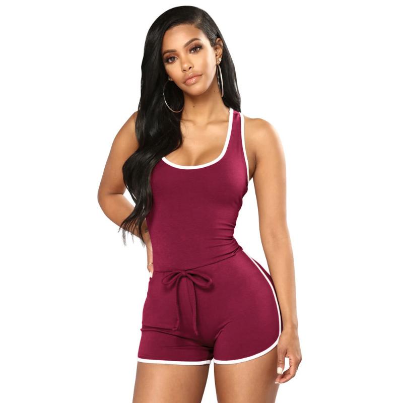 

Women' Jumpsuits & Rompers 2022 Women Playsuits Jumpsuit Female Skinny Sports Pants Sexy Workout Clothes Fitness Running Gym Sport, Black