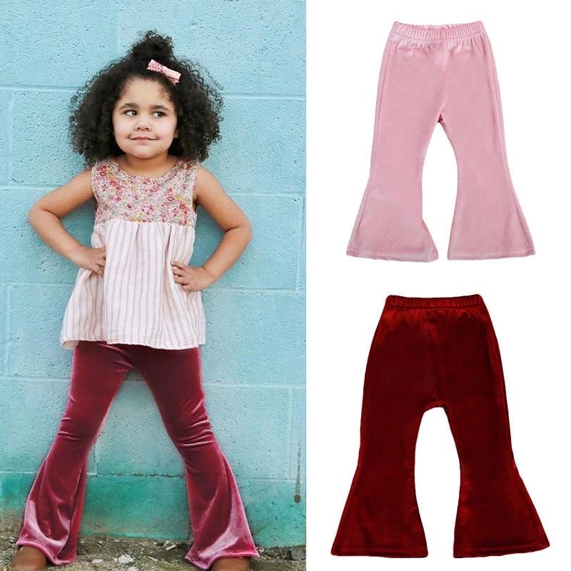 

Baby girls Gold velvet Flare pants INS Leggings children Trousers new fashion kids Boutique Clothing, Mix colors;pls message