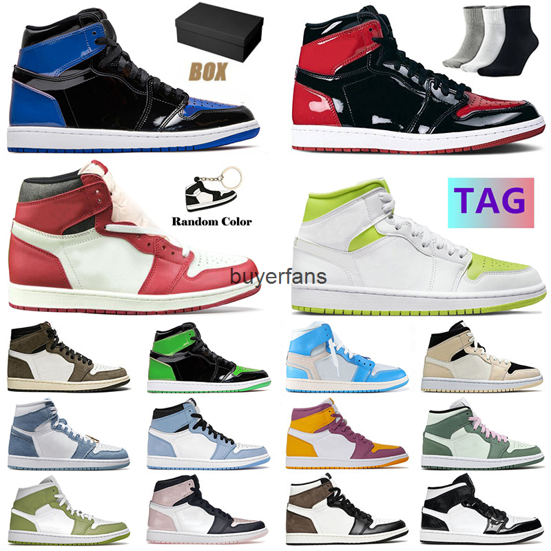 

Mens Womens Jumpman 1 1s Designer Basketball Shoes Chicago Reimagined Offs White High OG Lime Mocha Mid Dutch Green Cactus Jack Carbon, B47 royal blue 36-46