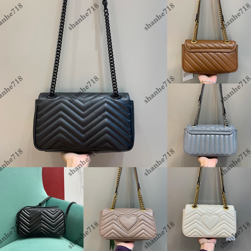 

Mirror Quality GG Marmont Women Shoulder Crossbody Bag Black Hardware Designer Hnadbags Camera Purses Luxury Lady Messenger Bags Clutch Wallets, Color 1 black hardware
