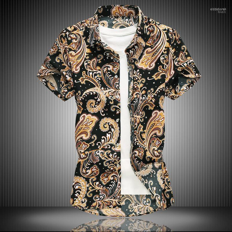 

Men's Casual Shirts Brand For Summer 2022 Men's Flower China Style Fashion Short Sleeve Oversize 5XL 6XL 7XL Blouse ClothingMen's Eldd22, 7075 3
