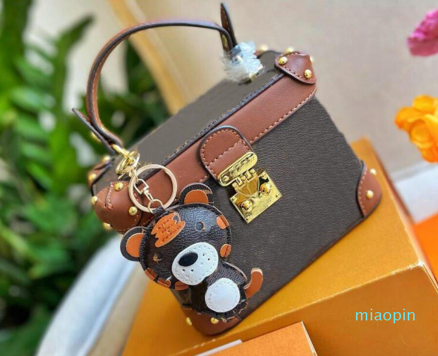 

Women Classic Designer leather Shoulder Bags box luxury Messenger bags Handbag Lady cosmetics case Crossbody Mini handbag Coin bag, Brown