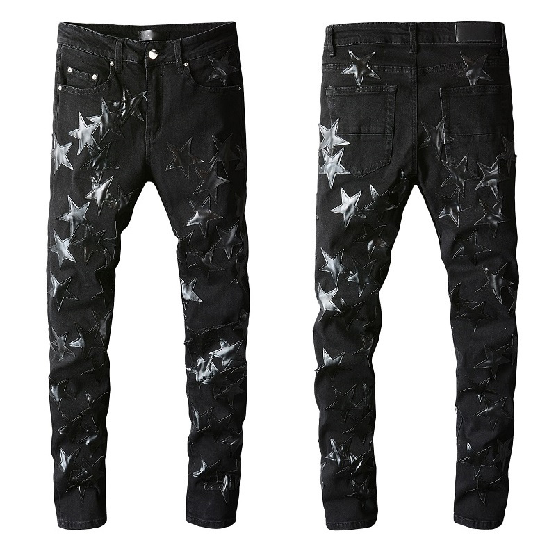 

2022 Mens Jeans Hip Hop Style Luxury Designer Denim Pant Distressed Ripped Biker Jean Slim Fit Motorcycle men clothing Size., 1-829
