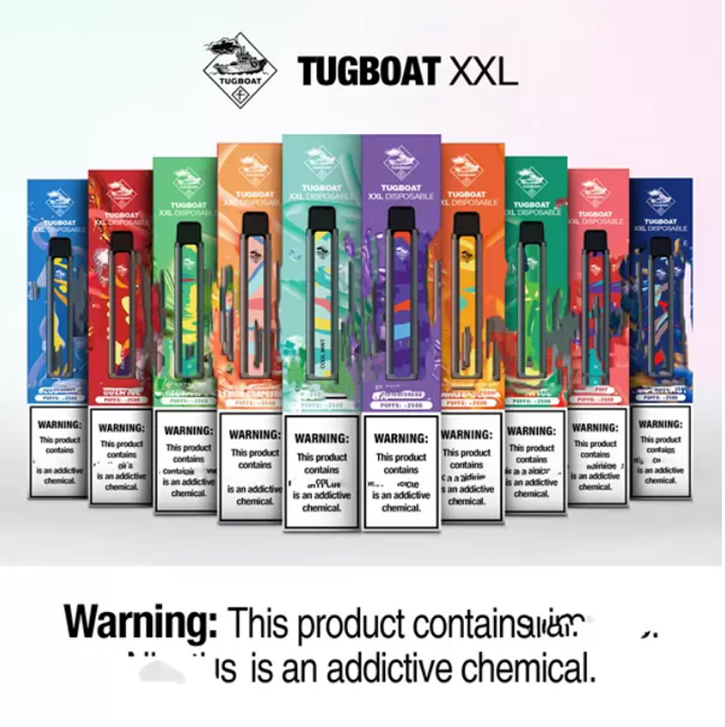 

Tugboat XXL Disposable vape electronic cigarette Pod Kit e cigarette device pen 2500 Puffs 1000mAh battery