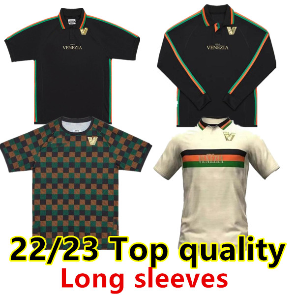 

22 23 Venezia FC Soccer Jerseys home Black Away Third 4th ARAMU FORTE Venice 2022 2023 BUSIO 27# Football Shirts 3rd Adukt Kids Kit Uniform pre match training long sleeve, 22/23 home