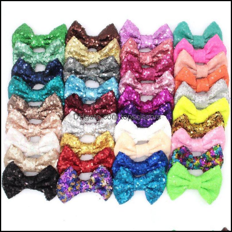 

Hair Accessories Tools Products Bow Without Clips Girls Solid Tiny Glitter For Kids Diy Headbands F2141 Drop Delivery 2021 H1Un6