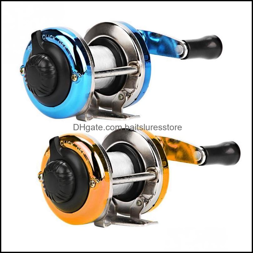 

Baitcasting Reels Deuko Mini Drum Fishing Weel Portable Winter Ice Reel Wheel With Wire Outdoor Casting Tackle Fishng Accessories Drop Deliv