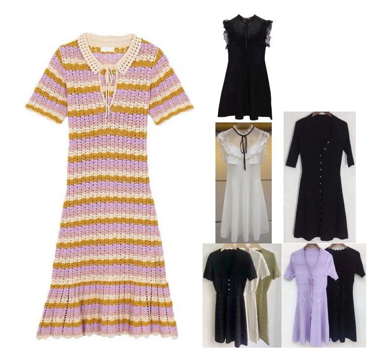 

Women Casual Dresses Sun Dress Luxury Designer Slim Skirt A-line Shape Clthoes Elegant V-Neck Dresss Party Clothing 2, Silical gel