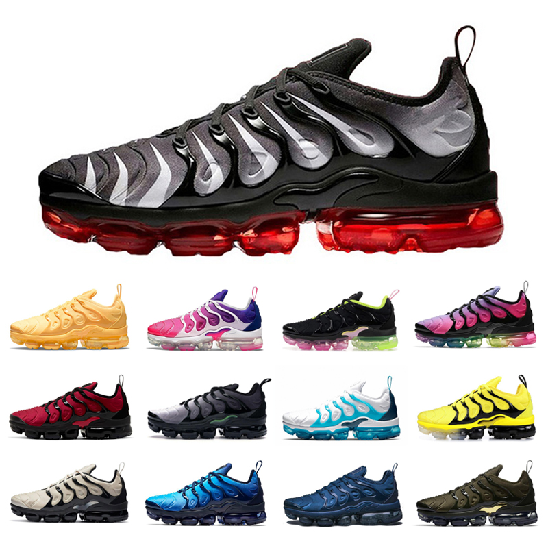 

Men Running Shoes Women Sneakers Tn Plus Core Black White Hyper Blue Bumblebee Grape Sunset Outdoor Mens Trainers Eur 36-47, 36-40 pink purple