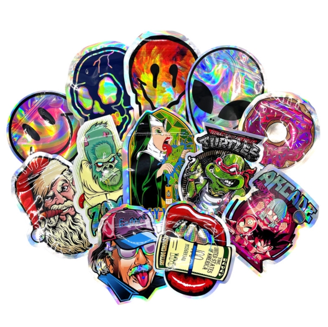 

3.5g irregular Mylar bags EMPTY unique shape smell proof zipper packaging runtz cake chocolate Gorilla Glue backpack Special-shaped packing bag