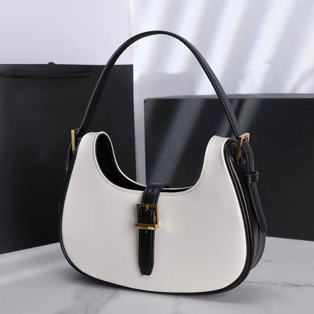 

5A half moon HOBO BAG smooth leather saddle shoulder Crescent bags High Quality Luxurious Designer le fermoir, Customize