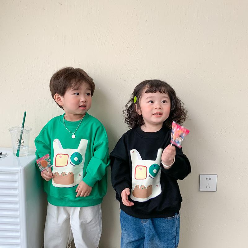 

Hoodies & Sweatshirts Children Sweatershirt Fashion Pring Boy's Pullover Spring 2022 Baby Girl Sweater 1-7Year Kid's Casual Loose To, Green