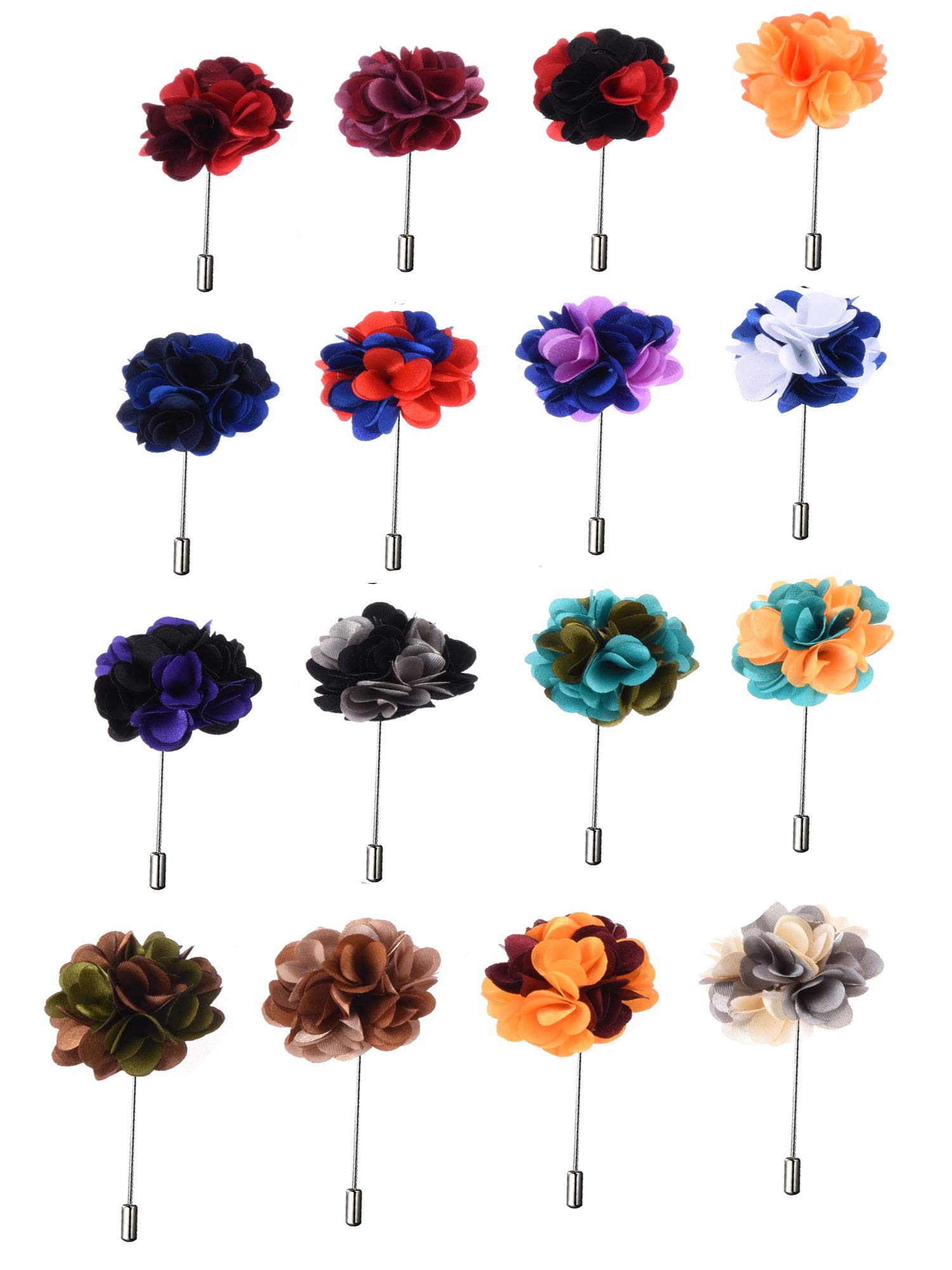 

Pins Brooches Flower Mens Lapel Handmade Satin Boutonniere Pin For Suit Wedding Groom With A Box Mticolor 3 amwuc