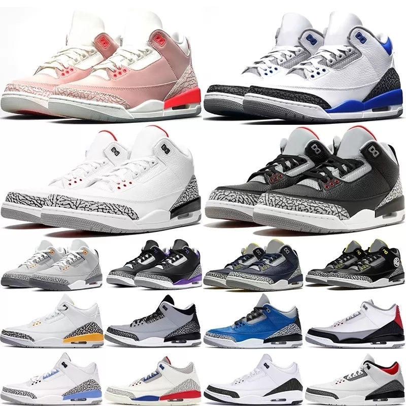 

2022 men basketball shoes 3s 3 Cardinal Red Pine Green Racer Blue Cool Grey Hall of Fame Court Purple Laser Orange mens trainers outdoor sports sneakers, 26