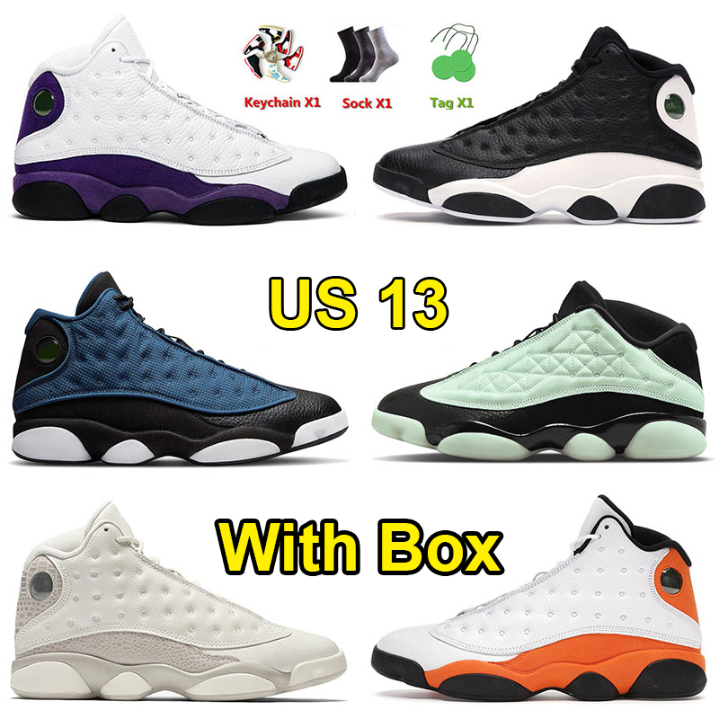 

2022 OG Jumpman 13 13s XIII Basketball Shoes Phantom Hyper Royal Bred Starfish Chicago Court Purple Brave Blue for Men Women Retro Outdoor Trainers Sneakers 36-47, C43 brave blue 40-47
