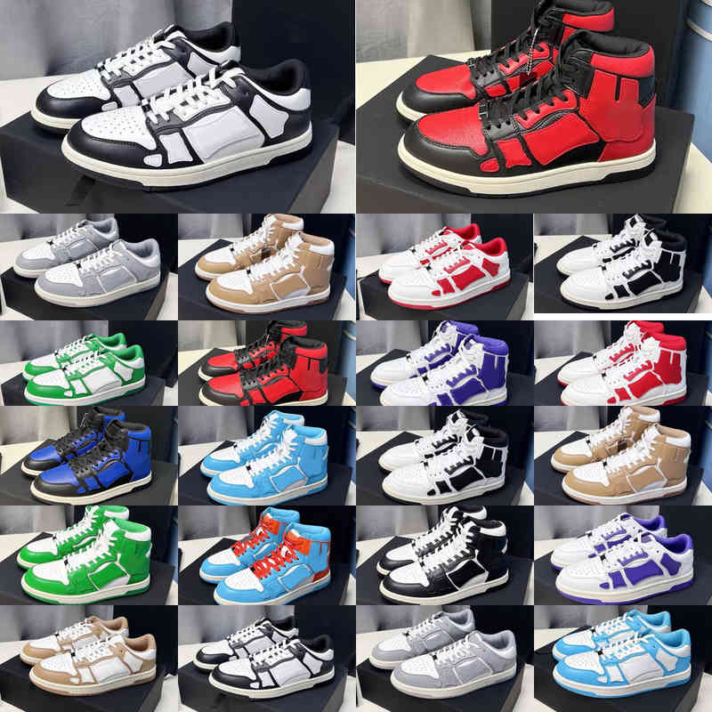 

2022 New Release Designer Sneakers SKEL-TOP HI Outdoor Casual Shoes Bones Applique Upper Shoe Men Women High Low-top Sneaker, 16