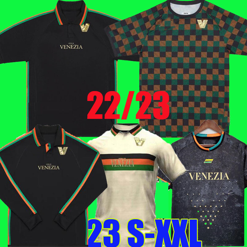 

22 23 Venezia FC Soccer Jerseys home Black Away Third 4th ARAMU FORTE Venice 2022 2023 BUSIO 27# Football Shirts 3rd Adukt Kids Kit Uniform pre match training long sleeve, 22/23adult home