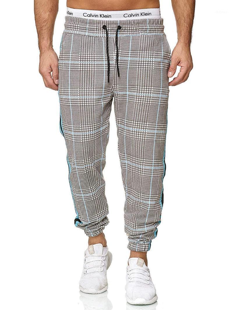 

Men's Pants 2022 Pantalones Casuales Para Hombres Medias A Cuadros Joggers, Dark blue