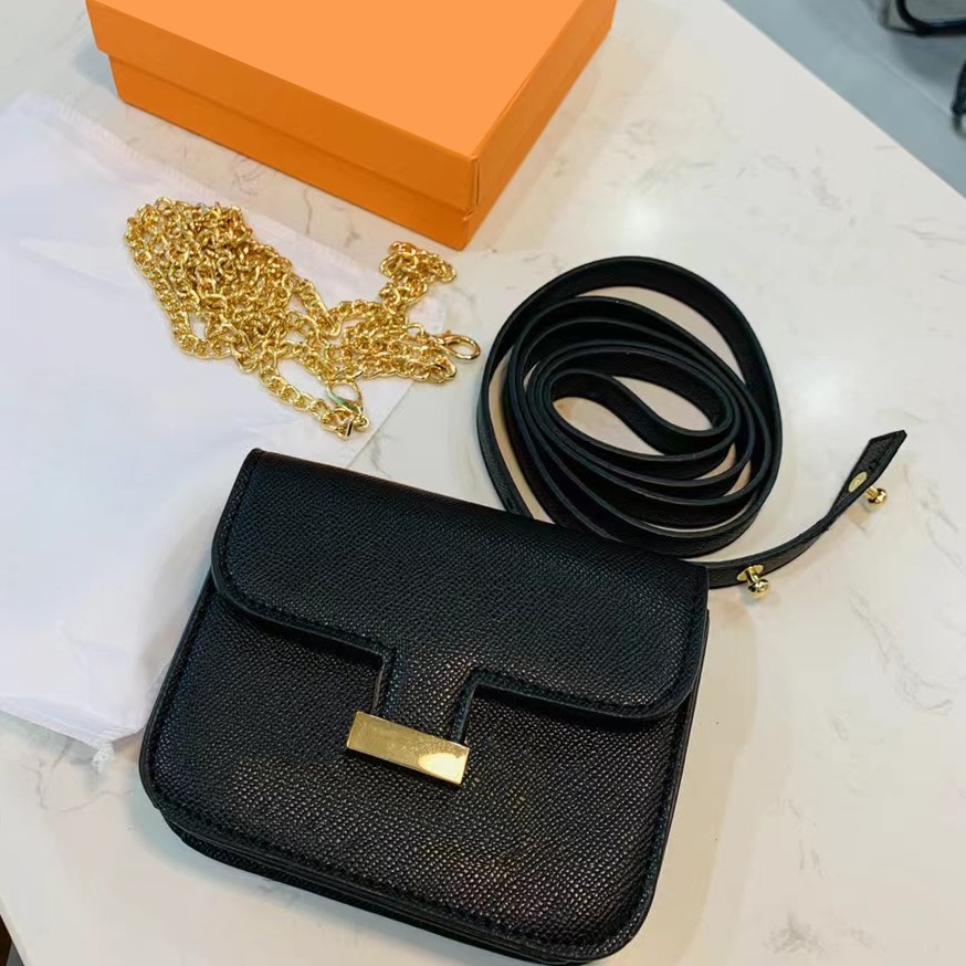 2022 Designers de luxe Mode Lady Lettre Chaînes Plaine Couverture Portefeuille Sacs à main Fil Sac à bandoulière Fourre-tout Bandoulière Sacs d'e