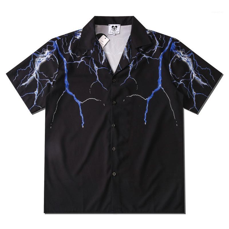 

Summer Travel Beach Short-sleeved Shirt Men' Port Style Retro High Street Floral Youth Loose Print Trend Large Size Casual Shirts, Cxx05