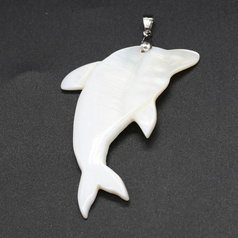 

Pendant Necklaces Fine Natural White Mother Of Pearl Pendants Reiki Heal Cute Dolphin Charms For Fashion Jewelry Making Necklace SuppliesPen