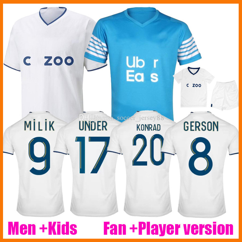 

22 23 PAYET soccer jerseys 2022 2023 GERSON MILIK GUENDOUZI maillot de foot KAMARA football shirt UNDER men kids set Fourth uniform kit fan player version jersey, Men home