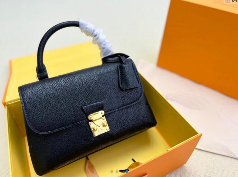 

Luxury Women embossing messenger bag tote handbags purses bags genuine leather designer pochette shoulder Bags crossbodybag, Black