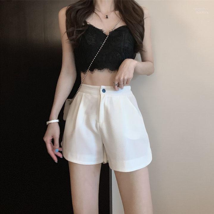 

Women' Shorts High Waist Slimming Chiffon Summer 2022 Thin Wide-Leg Pants A- Line Outerwear Suit Casual, Black