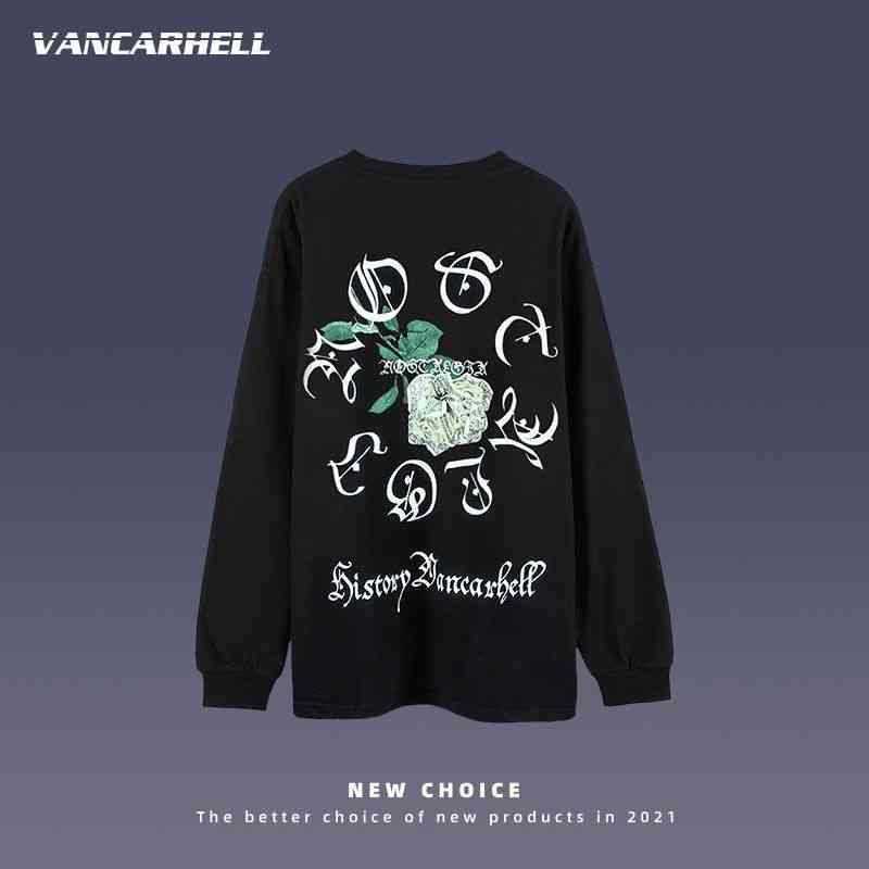 

long t-shirt men's and women's fashion spring and summer new top, White