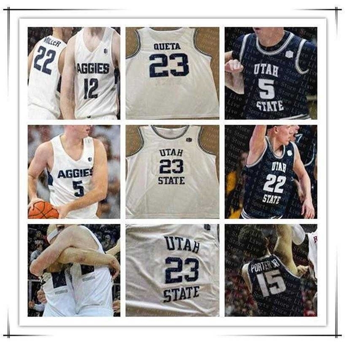 

Sjzl98 2020 College Basketball Utah State Aggies Jerseys SAM MERRILL ALPHONSO ANDERSON ABEL PORTER NEEMIAS QUETA DIOGO BRITO BEAN Men 4XL Custom, Blue