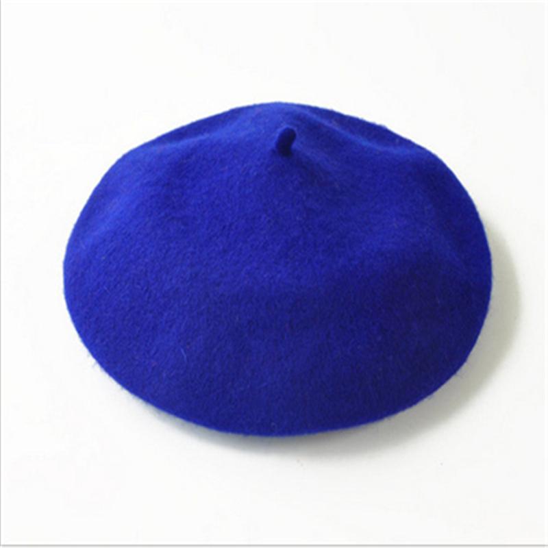 

New Fashion Solid Color Warm Wool Winter Women Girl Beret French Artist Beanie Hat Cap For Female Chistmas gift ys222