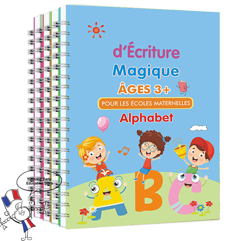 

Other Office & School Supplies French 3D Groove Magic Practice Copybook Children's Book Learning Numbers French Letters Calligraphy Writing Exercise Books Gift, Customize