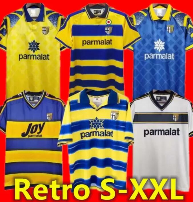 

95 97 98 99 2000 Parma Retro soccer Jersey Home 98 99 00 FUSER BAGGIO CRESPO ORTEGA CANNAVARO Football shirt BUFFON THURAM futbol camisa, 21/22