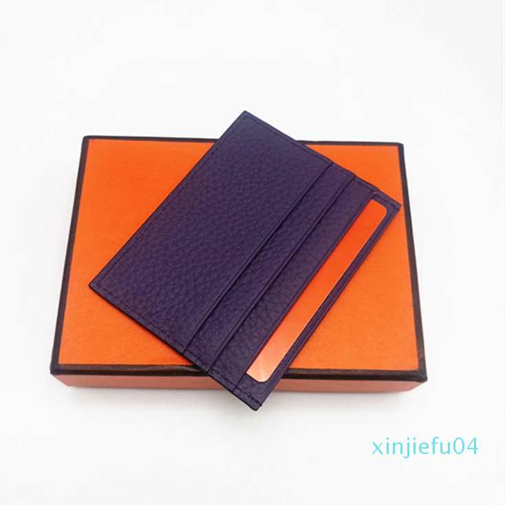 

Fashion High Quality Mens Women Real Genuine Leather Credit Card Holder Mini Wallet Bank Card holders GF031, Dark blue