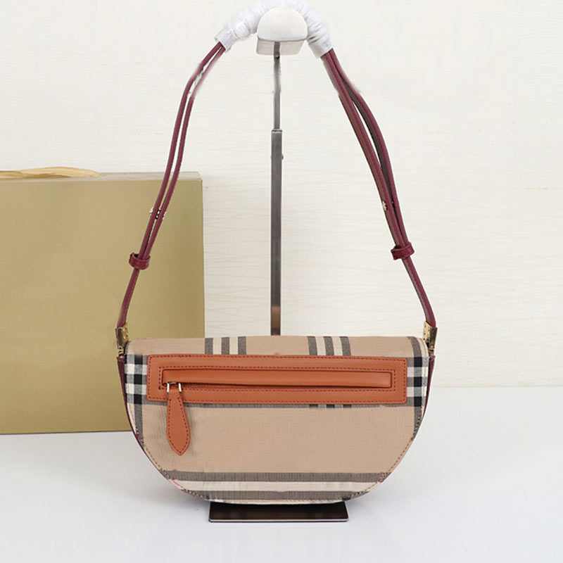 

Crossbody Bag Axillary Handbag Cowhide Leather Bags Women Handbag Flap Wallet Adjustable Shoulder Strap Stripe Canvas Purse Exterior Zipper Pocket, With box