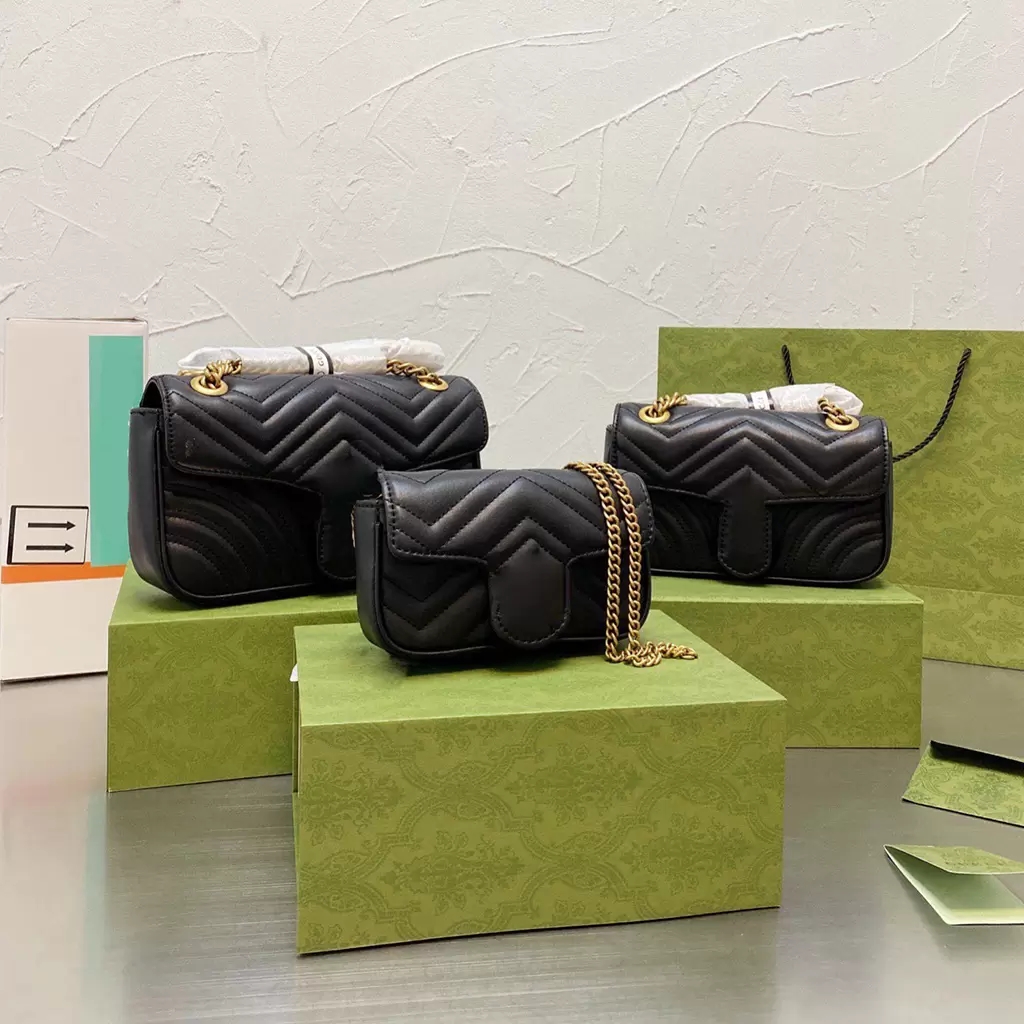 

2022 FASHION Marmont WOMEN luxurys designers bags Crossbody real leather Handbags chain Cosmetic messenger Shopping shoulder bag Totes lady wallet purse + BOX, Extra fee