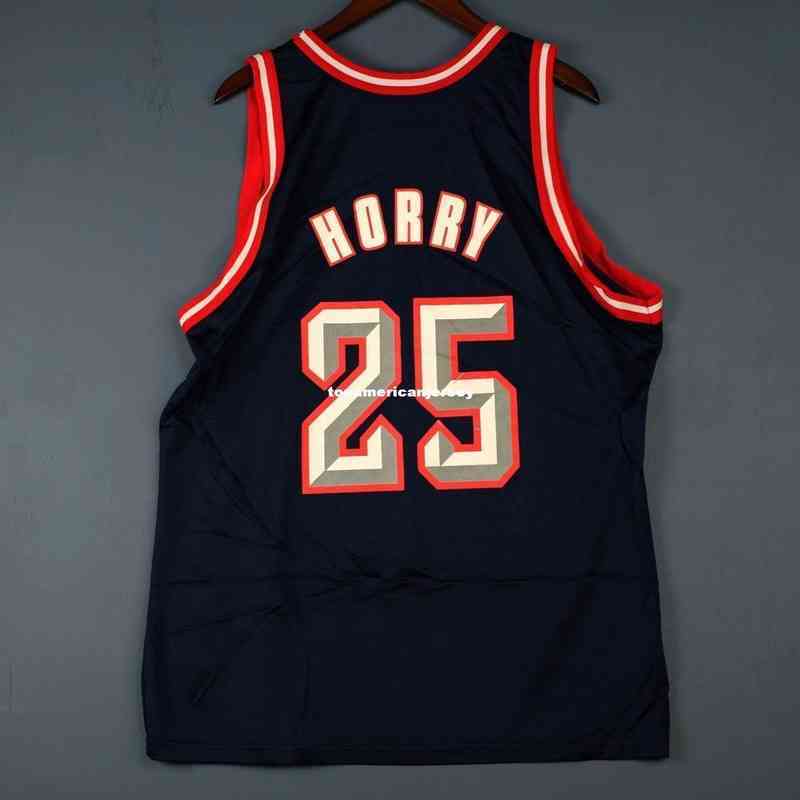 

100% Stitched Robert Horry Champion Sewn Jersey #25 Olajuwon Mens Vest Size Xs-6xl Basketball Jerseys Throwback Shirt, Black