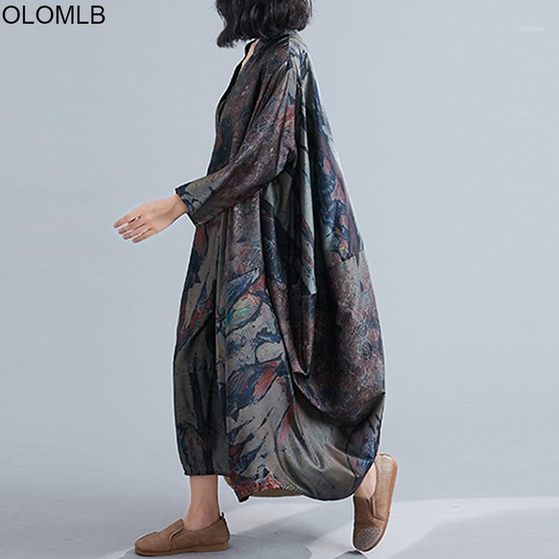 

Casual Dresses 2022 Autumn Women Long Sleeve Loose Oversize Korea Ladies Pleated Sport Hippie Dress Plus Size Solid Color, Photo color