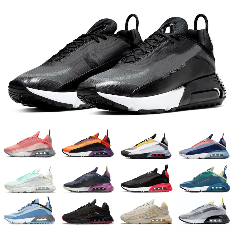 

2090 running shoes men women pure platinum black white oreo photon dust fire pink Aurora Green mens trainers sneakers shoes, 40-45 blue force