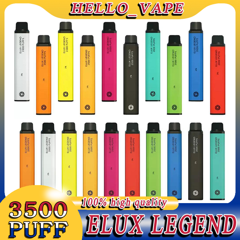 

Elux Legend 3500 Puff Disposable vapes Elux Legends 65g Pro E cigarettes Puffs Vape Pen 1500mAh Battery Vaporizer Stick Vapor Kit 2% 10ml Pre Filled VS Mini MAX SLUSH Bar