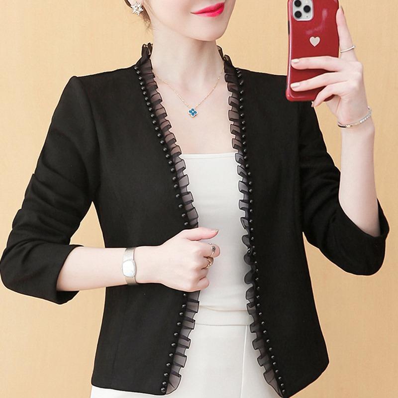 

Women' Jackets Long Sleeve Jacket Women For 2022 Beading Outwear Woman Cardigan Coat Autumn Winter D540Women, White