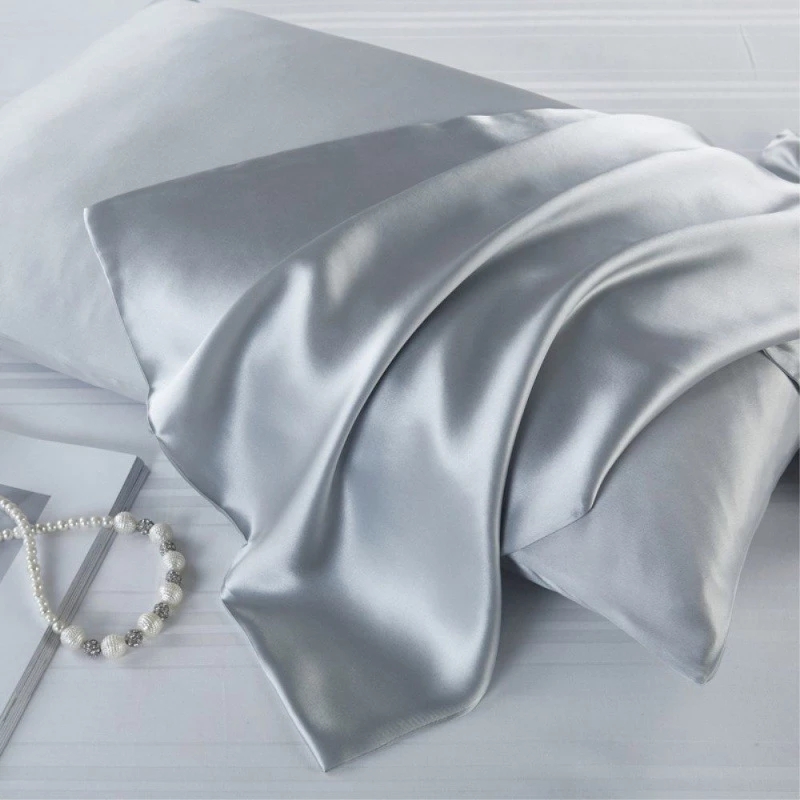 

2PCS 100% Silk pillow Cover Silky Satin Hair Beauty Pillowcase Comfortable Case Home Decor Pillow Covers, 51x66cm