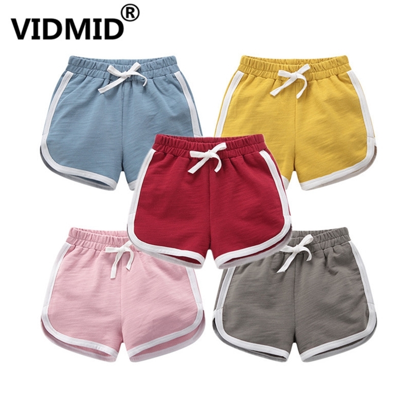 

VIDMID girls cotton clothes kids striped cartoon childrens clothing trousers boy girl shorts P4086 220617, As photo